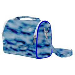 Blue Waves Abstract Series No5 Satchel Shoulder Bag by DimitriosArt