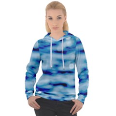 Blue Waves Abstract Series No5 Women s Overhead Hoodie by DimitriosArt