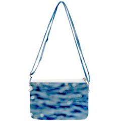 Blue Waves Abstract Series No5 Double Gusset Crossbody Bag by DimitriosArt