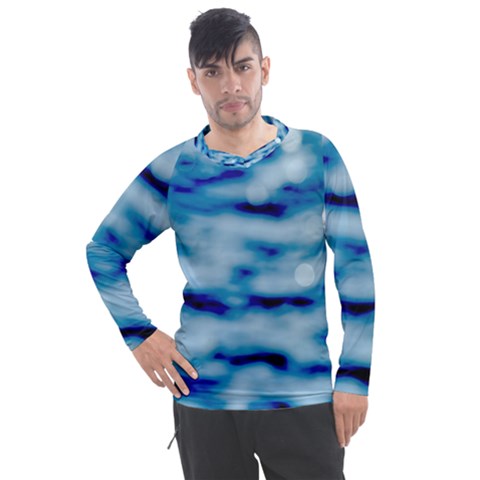 Blue Waves Abstract Series No5 Men s Pique Long Sleeve Tee by DimitriosArt