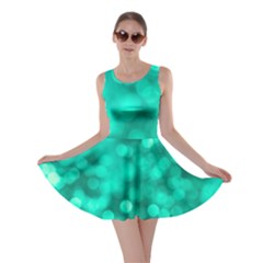 Light Reflections Abstract No9 Turquoise Skater Dress by DimitriosArt