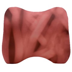 Red Flames Abstract No2 Velour Head Support Cushion by DimitriosArt