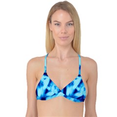 Blue Abstract 2 Reversible Tri Bikini Top by DimitriosArt