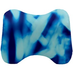 Blue Abstract 2 Head Support Cushion by DimitriosArt