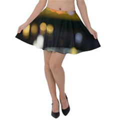 City Lights Velvet Skater Skirt by DimitriosArt