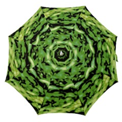 Green  Waves Abstract Series No11 Straight Umbrellas by DimitriosArt