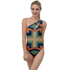 Abstract Pattern Geometric Backgrounds   To One Side Swimsuit by Eskimos