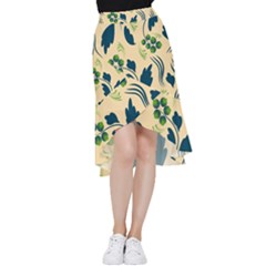 Folk Flowers Print Floral Pattern Ethnic Art Frill Hi Low Chiffon Skirt by Eskimos