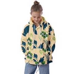 Folk Flowers Print Floral Pattern Ethnic Art Kids  Oversized Hoodie