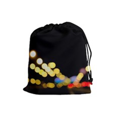 City Lights Series No3 Drawstring Pouch (large) by DimitriosArt