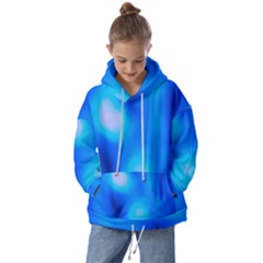 Blue Vibrant Abstract Kids  Oversized Hoodie by DimitriosArt