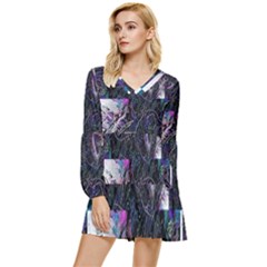 Rager Tiered Long Sleeve Mini Dress by MRNStudios