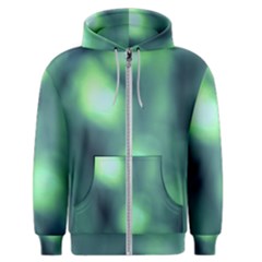 Green Vibrant Abstract Men s Zipper Hoodie