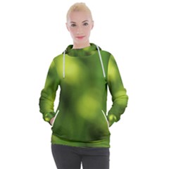 Green Vibrant Abstract No3 Women s Hooded Pullover by DimitriosArt