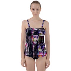 Hungry Eyes Ii Twist Front Tankini Set by MRNStudios