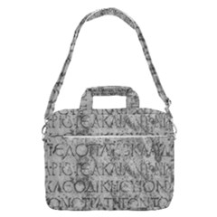 Ancient Greek Typography Photo Macbook Pro Shoulder Laptop Bag (large) by dflcprintsclothing