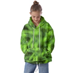 Green Abstract Stars Kids  Oversized Hoodie by DimitriosArt