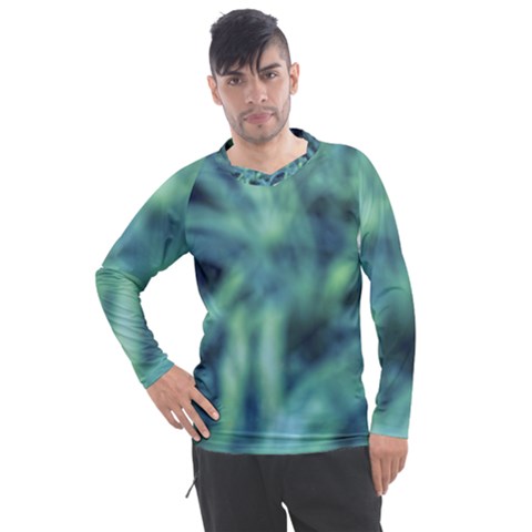 Blue Abstract Stars Men s Pique Long Sleeve Tee by DimitriosArt