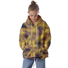 Yellow Abstract Stars Kids  Oversized Hoodie by DimitriosArt