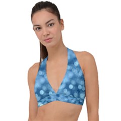 Light Reflections Abstract No8 Cool Halter Plunge Bikini Top by DimitriosArt