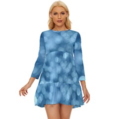 Light Reflections Abstract No8 Cool Long Sleeve Babydoll Dress