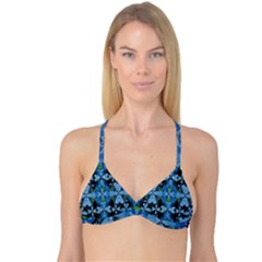 Rare Excotic Blue Flowers In The Forest Of Calm And Peace Reversible Tri Bikini Top by pepitasart