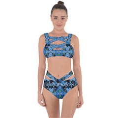 Rare Excotic Blue Flowers In The Forest Of Calm And Peace Bandaged Up Bikini Set  by pepitasart