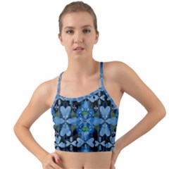 Rare Excotic Blue Flowers In The Forest Of Calm And Peace Mini Tank Bikini Top by pepitasart