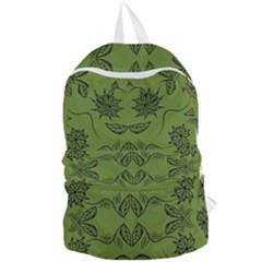 Floral Folk Damask Pattern Fantasy Flowers Floral Geometric Fantasy Foldable Lightweight Backpack by Eskimos