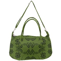 Floral Folk Damask Pattern Fantasy Flowers Floral Geometric Fantasy Removal Strap Handbag by Eskimos