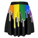 Gay Pride Flag Rainbow Drip On Black Blank Black For Designs High Waist Skirt View2