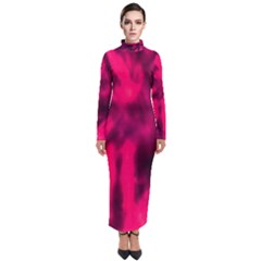 Purple Abstract Stars Turtleneck Maxi Dress by DimitriosArt