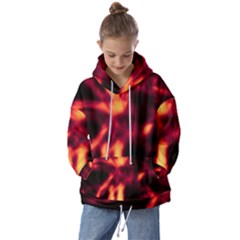 Lava Abstract Stars Kids  Oversized Hoodie by DimitriosArt