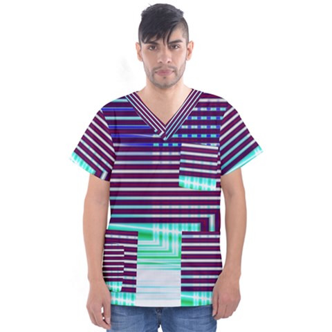 Gradient Men s V-neck Scrub Top by Sparkle