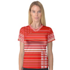 Gradient V-neck Sport Mesh Tee