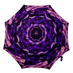 Purple  Waves Abstract Series No1 Hook Handle Umbrellas (large) by DimitriosArt