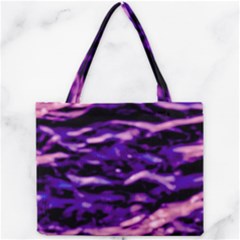 Purple  Waves Abstract Series No1 Mini Tote Bag by DimitriosArt