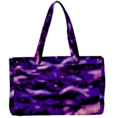 Purple  Waves Abstract Series No1 Canvas Work Bag by DimitriosArt