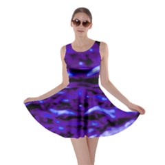 Purple  Waves Abstract Series No2 Skater Dress by DimitriosArt