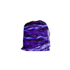 Purple  Waves Abstract Series No2 Drawstring Pouch (xs) by DimitriosArt