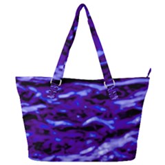 Purple  Waves Abstract Series No2 Full Print Shoulder Bag by DimitriosArt