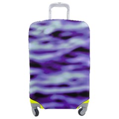 Purple  Waves Abstract Series No3 Luggage Cover (medium) by DimitriosArt