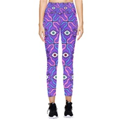 Abstract Illustration With Eyes Pocket Leggings  by SychEva