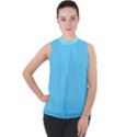 Reference Mock Neck Chiffon Sleeveless Top View1