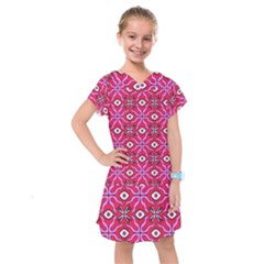 Abstract Illustration With Eyes Kids  Drop Waist Dress by SychEva