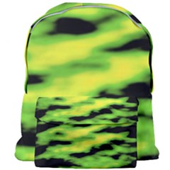 Green  Waves Abstract Series No12 Giant Full Print Backpack by DimitriosArt