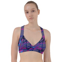 3d Lovely Geo Lines Sweetheart Sports Bra by Uniqued