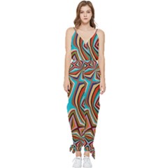 Digitalart Sleeveless Tie Ankle Jumpsuit by Sparkle