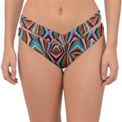 Digital Illusion Double Strap Halter Bikini Bottom