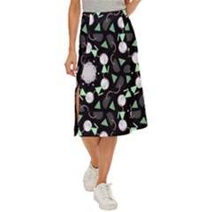 Digital Illusion Midi Panel Skirt